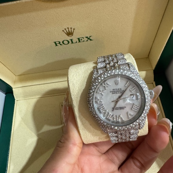 Rolex Women's Silver and Diamond Watch - Picture 9 of 13